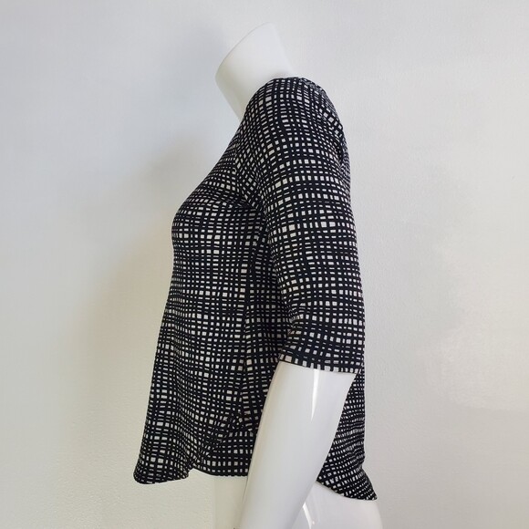 Bar III Black and White Patterned Top - Picture 2 of 5